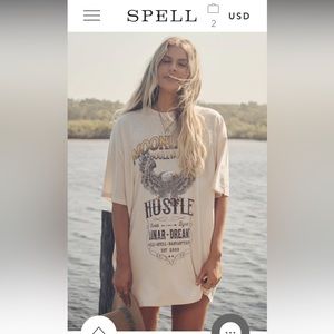 Spell and Gypsy cult tee shirt dress medium